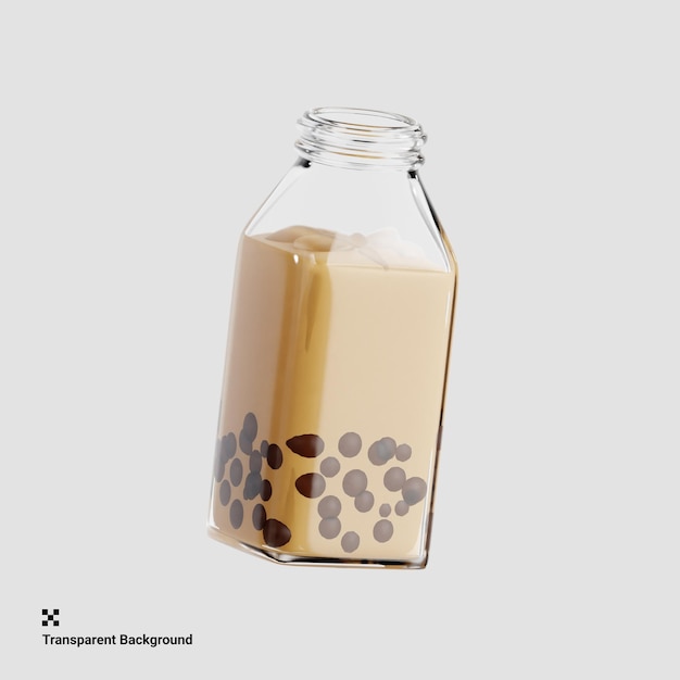 3D Illustration of Bubble Tea