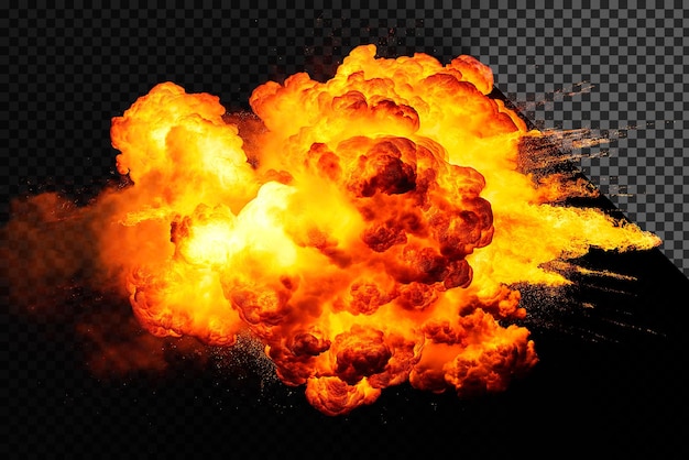 a 3d illustration of a burning explosion