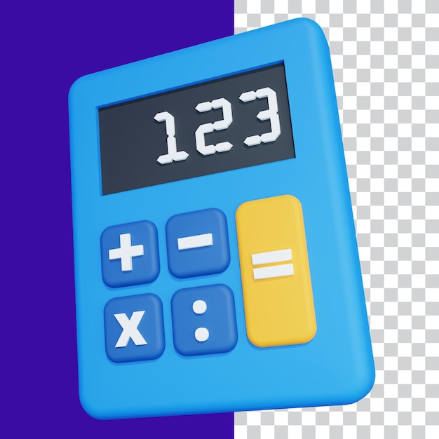 3D Illustration of Calculator