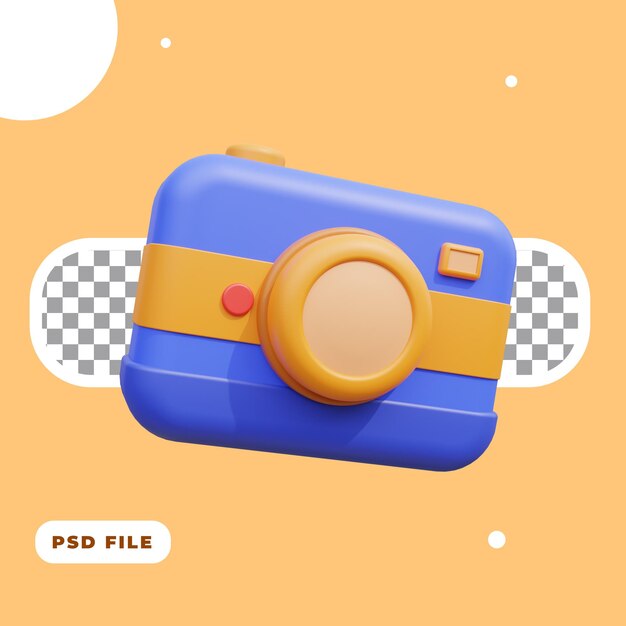 3d illustration of camera icon