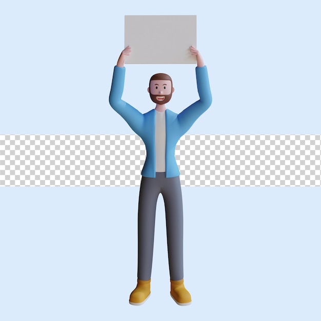 3d illustration cartoon character businessman