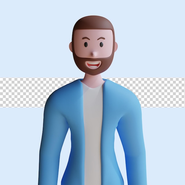 3d illustration cartoon character businessman