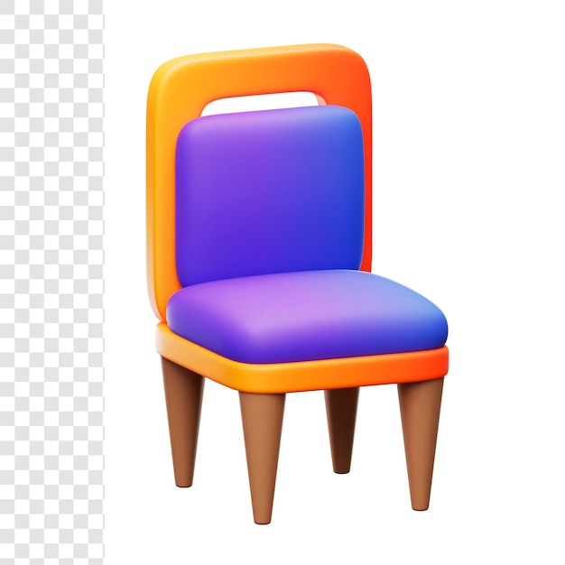 3d illustration chair