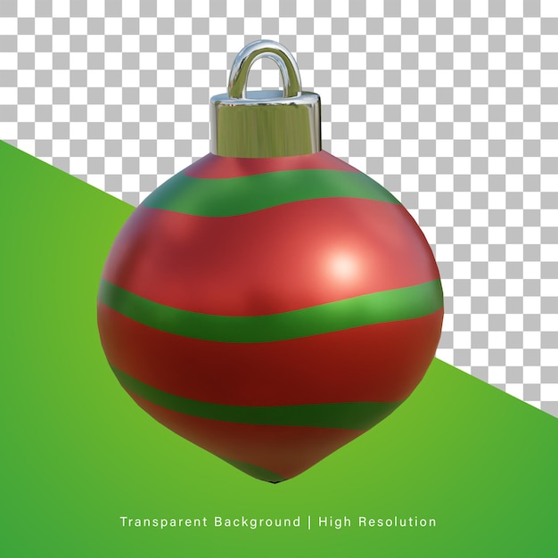 3D illustration of christmas ornament