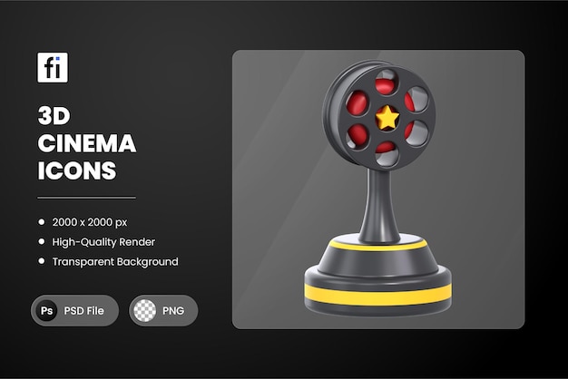 3D Illustration Cinema Movie Award