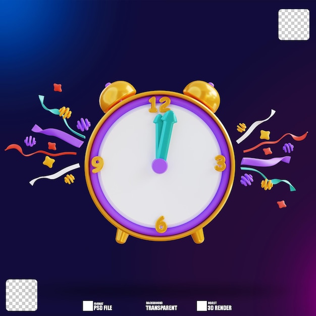 3d illustration clock 2