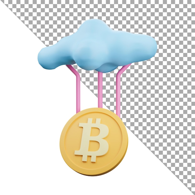 3d illustration cloud computing icon