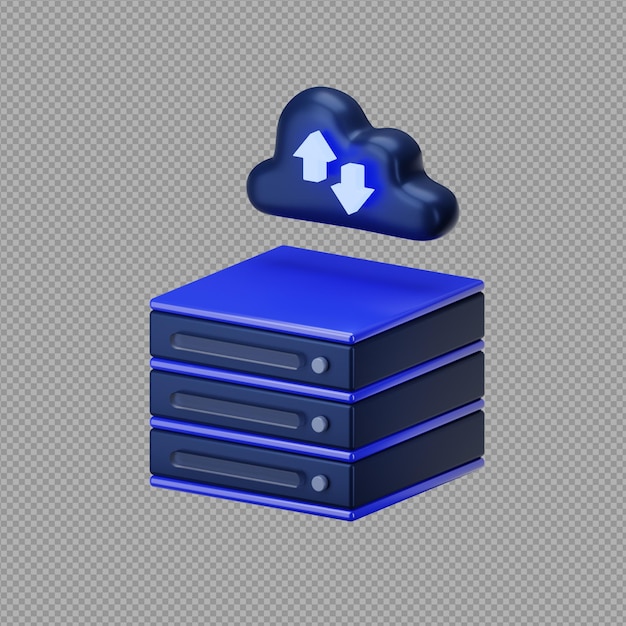 3D illustration of cloud technology