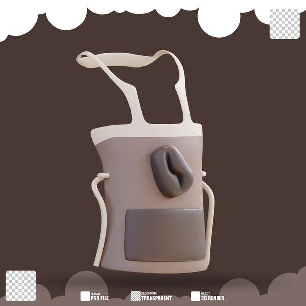 3d illustration coffee apron 2