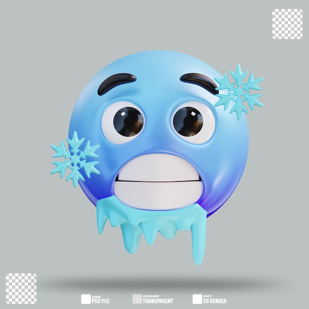 3D Illustration Cold Face