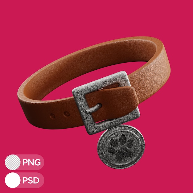 3D illustration Collar Dog