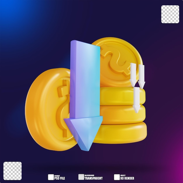 3D illustration colorful withdraw money 2