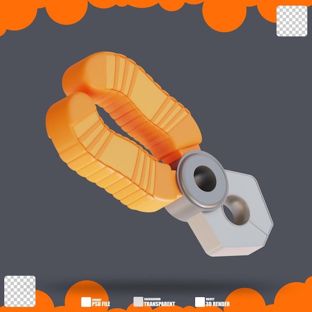 PSD 3d illustration combination pliers 4