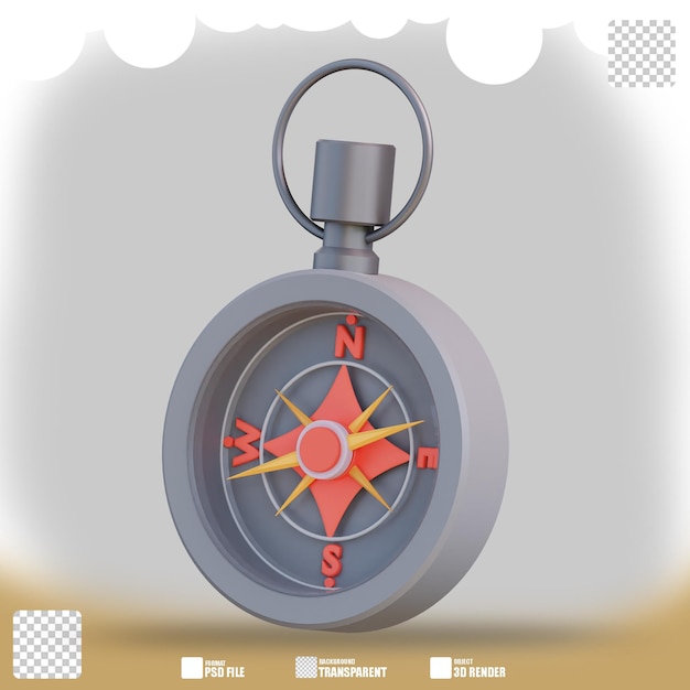 3d illustration of a compass 2