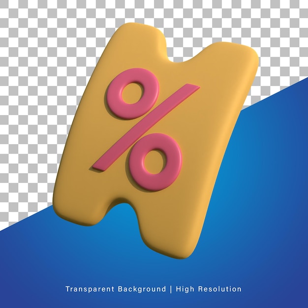 3D illustration of coupon