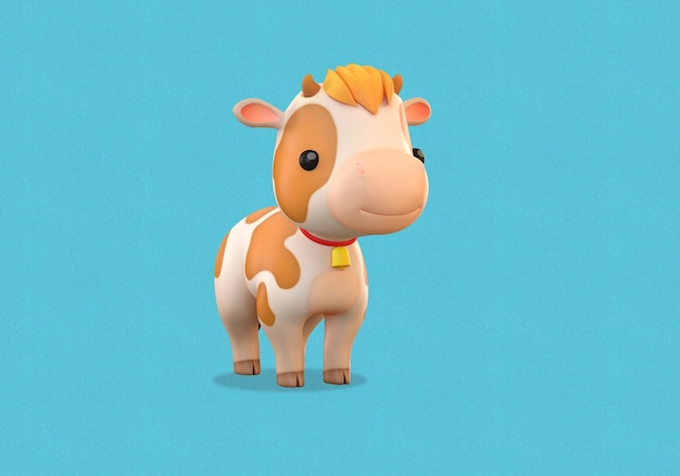 3d illustration of cow