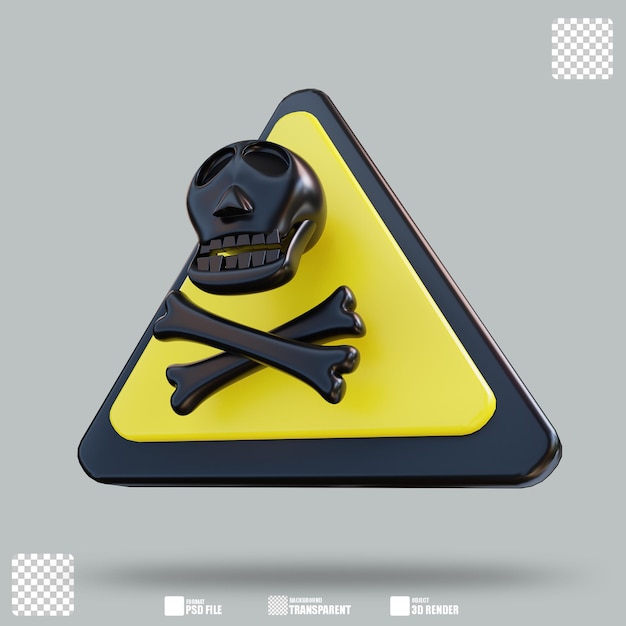 3D Illustration Danger 2