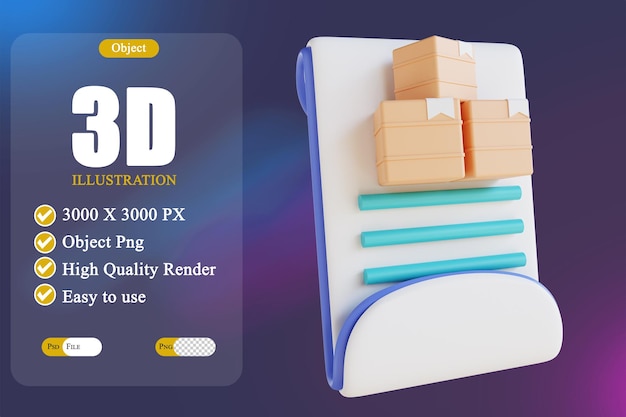 3D illustration data packing box 2