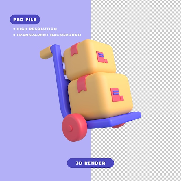 3d illustration of delivery icon