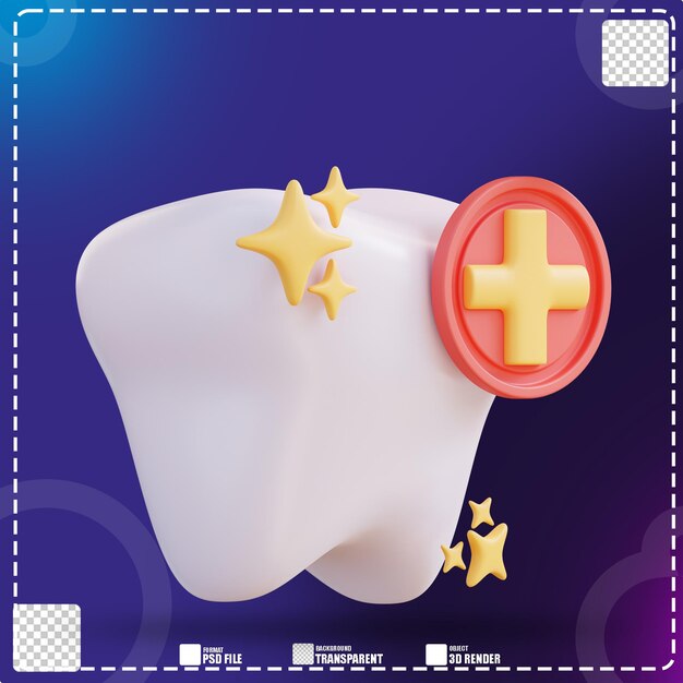 3d Illustration of dental treatment 3