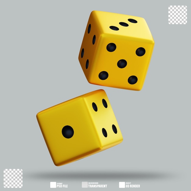 3D Illustration Dices 3