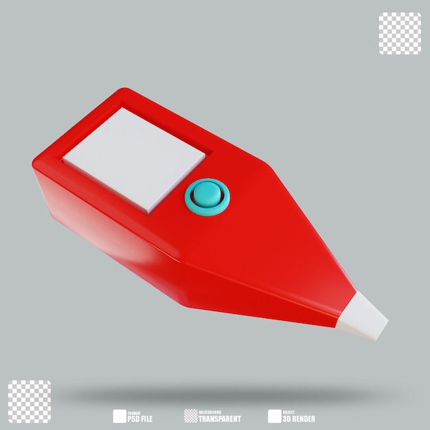 3D Illustration Digital Thermometer 2