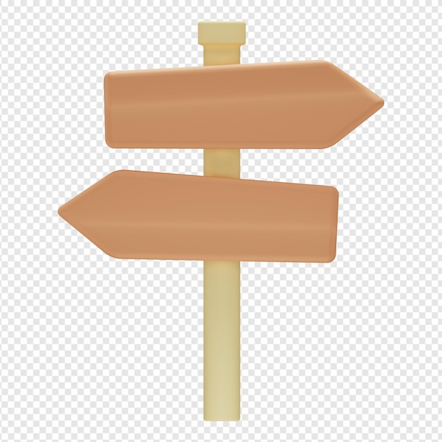 PSD 3d illustration of directional signs icon psd