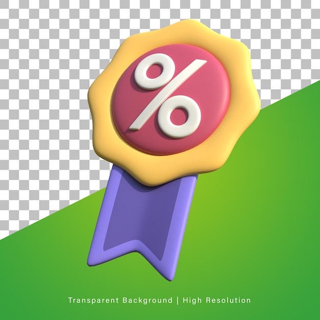 3D illustration of discount pin