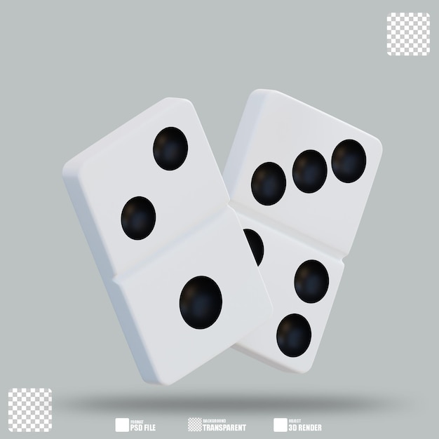 3D Illustration Domino 3