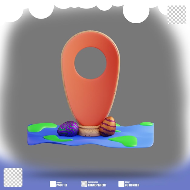 3d illustration easter egg location 3