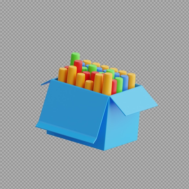 3D illustration of ecommerce cart icon