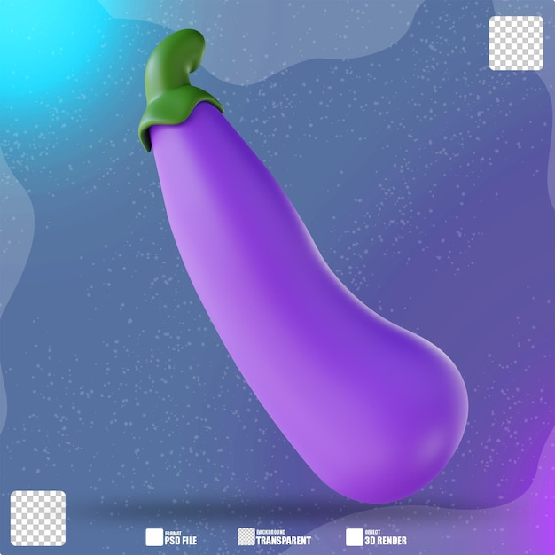 3D Illustration eggplant thanksgiving 2