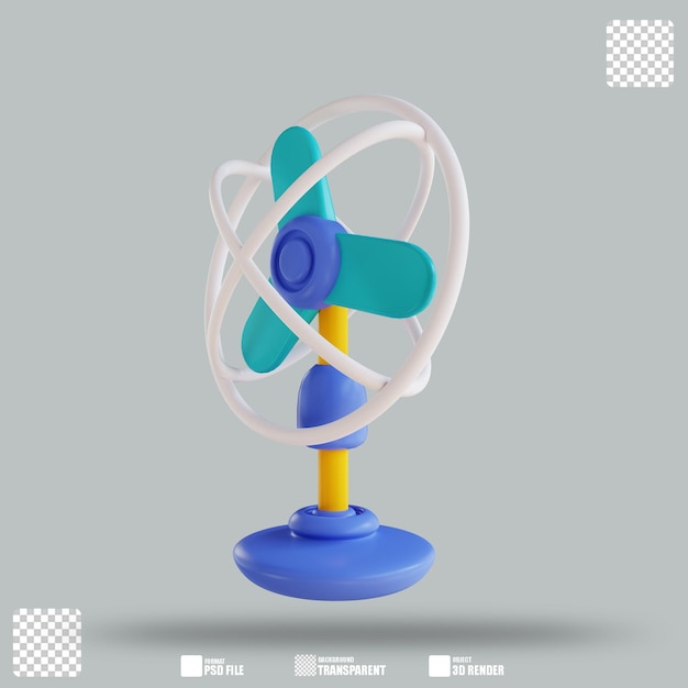 PSD 3d illustration electric fan 3