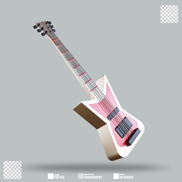 3D Illustration Electric Guitar 2