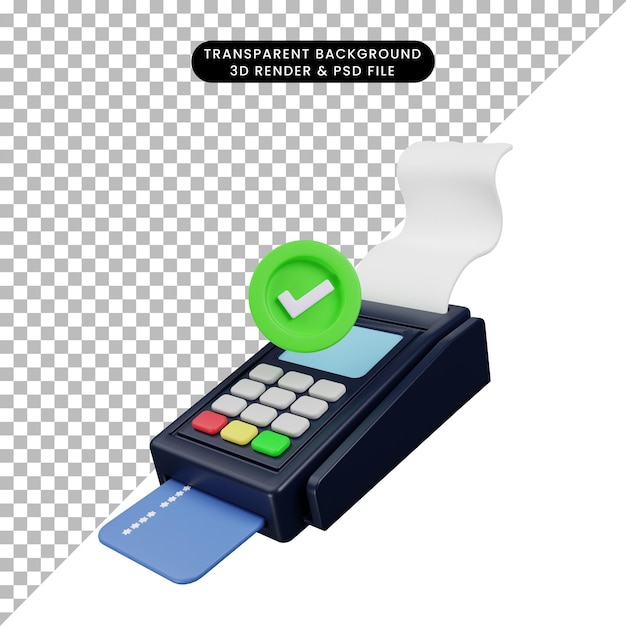 3d illustration of finance icon in 3d render