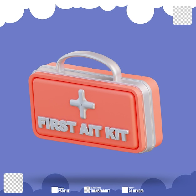 3d illustration first aid bag 2