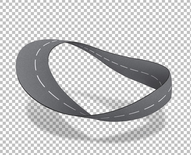 3d illustration of floating circle road design flying asphalt road png Round road 3d psd design