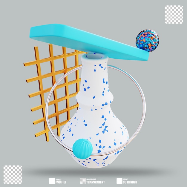 3D Illustration Flower Vase 2