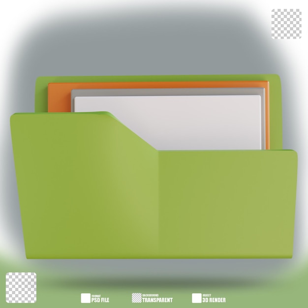 3D illustration folder