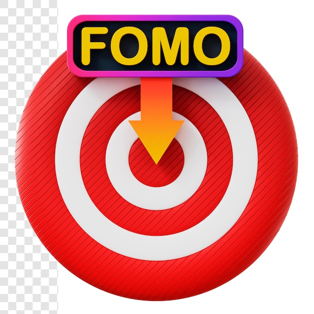 3d illustration Fomo Target