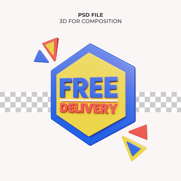 3d illustration free delivery Premium Psd