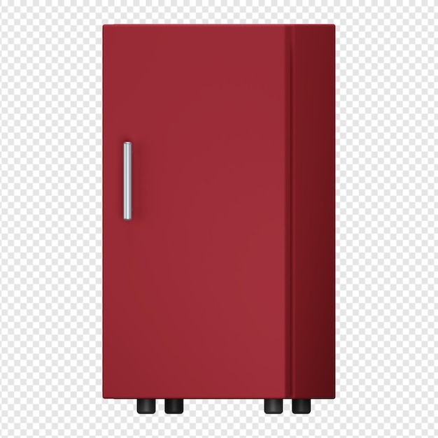 3d illustration of fridge icon psd