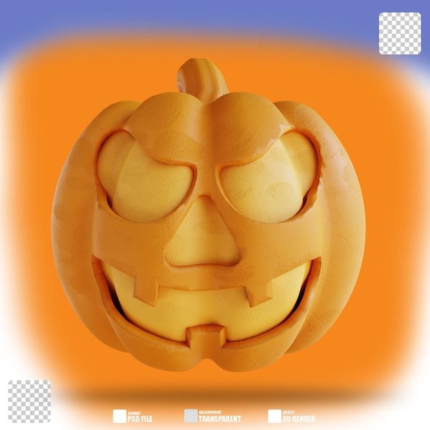 3d illustration funny pumpkin laughing