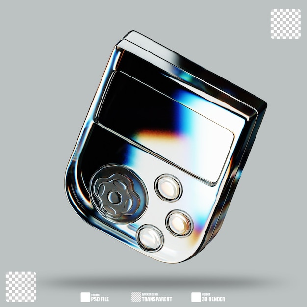 3D Illustration Gameboy Glass Dispersion 3