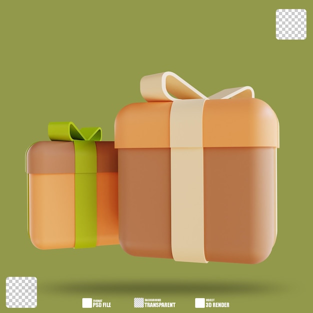 3D illustration gift box