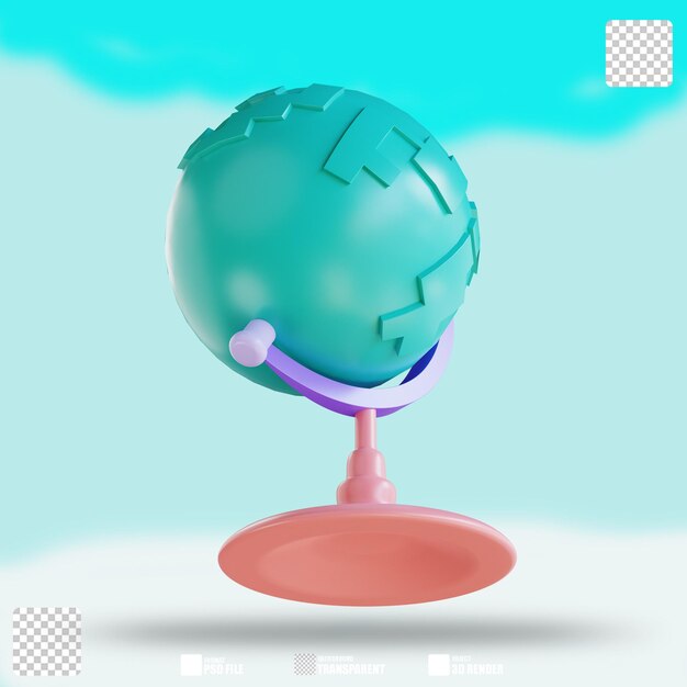 PSD 3d illustration globe 2