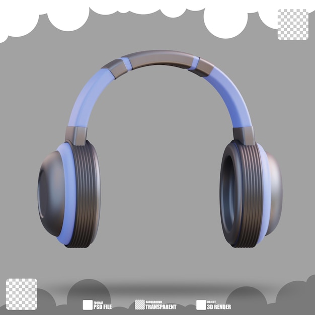 3d illustration headset 2