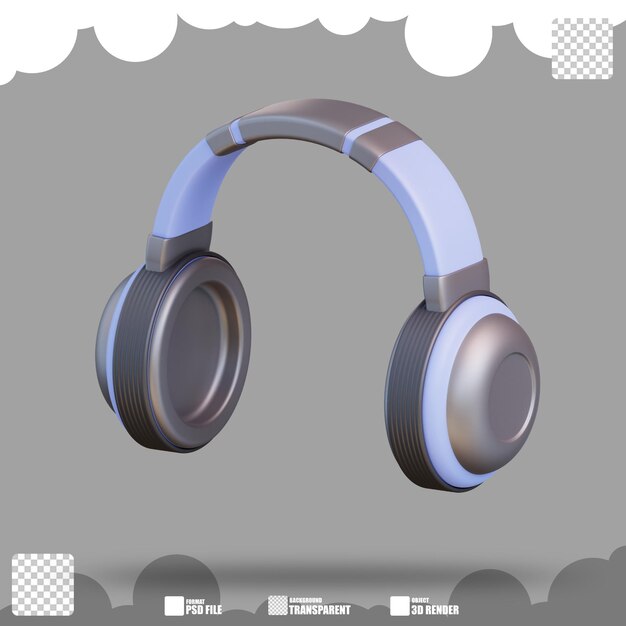 3d illustration headset 2