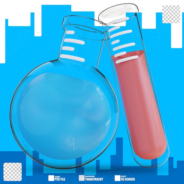 3d illustration of health test tube 2