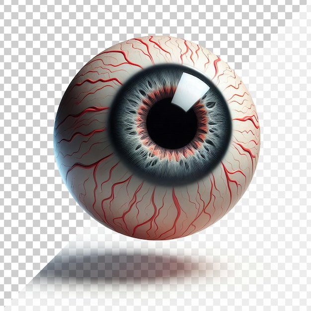 PSD 3d illustration of a high details eye ball isolated on a transparent background with realistic style